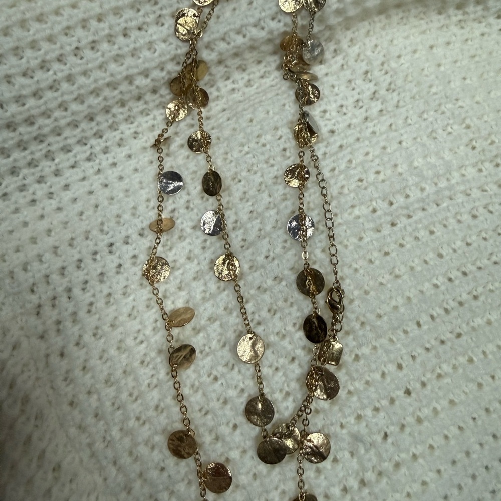 Park Lane Gold Disc Layered Necklace Vintage